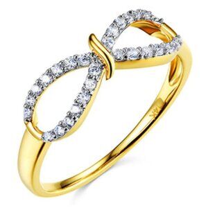 Solid 14K gold Infinity Ring